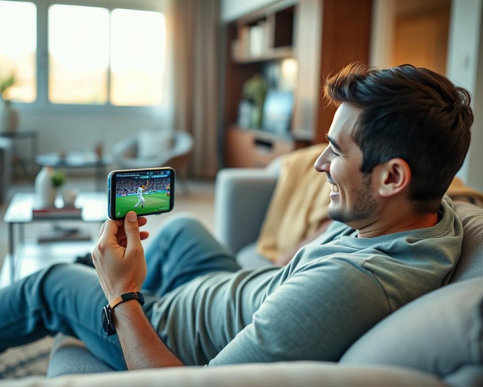 Cricket streaming pelo celular