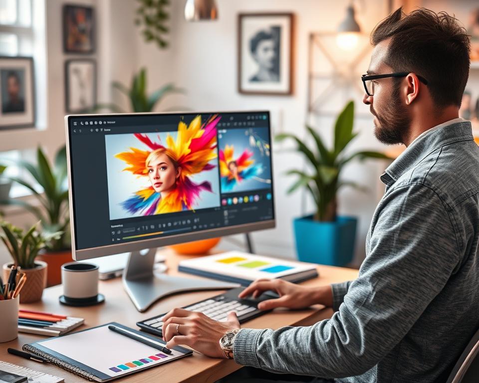 editor de fotos com IA criando arte animada editor de fotos com IA criando arte animada