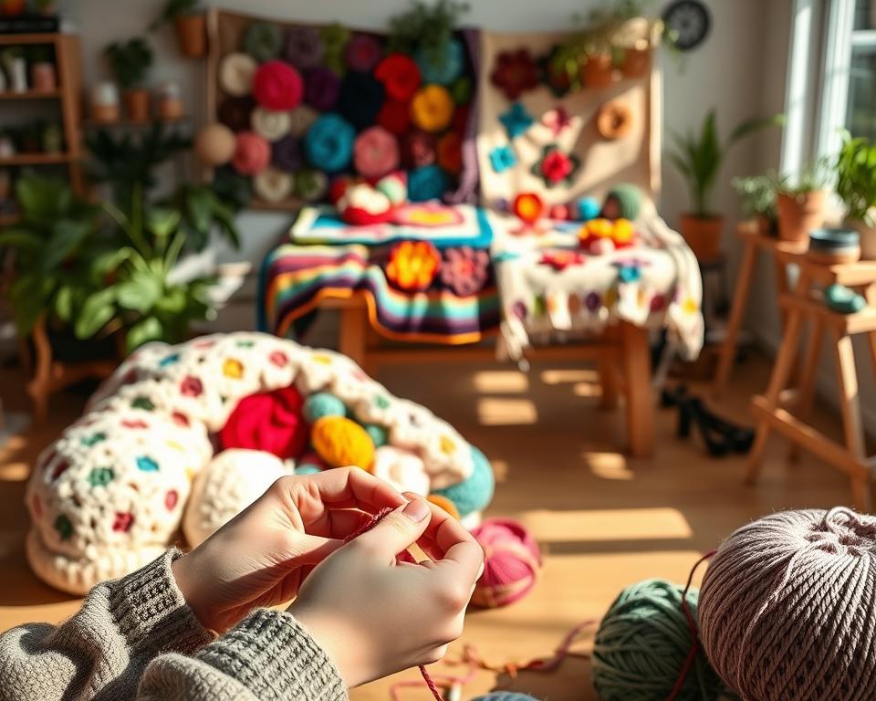 benefícios do crochê para saúde mental e criatividade