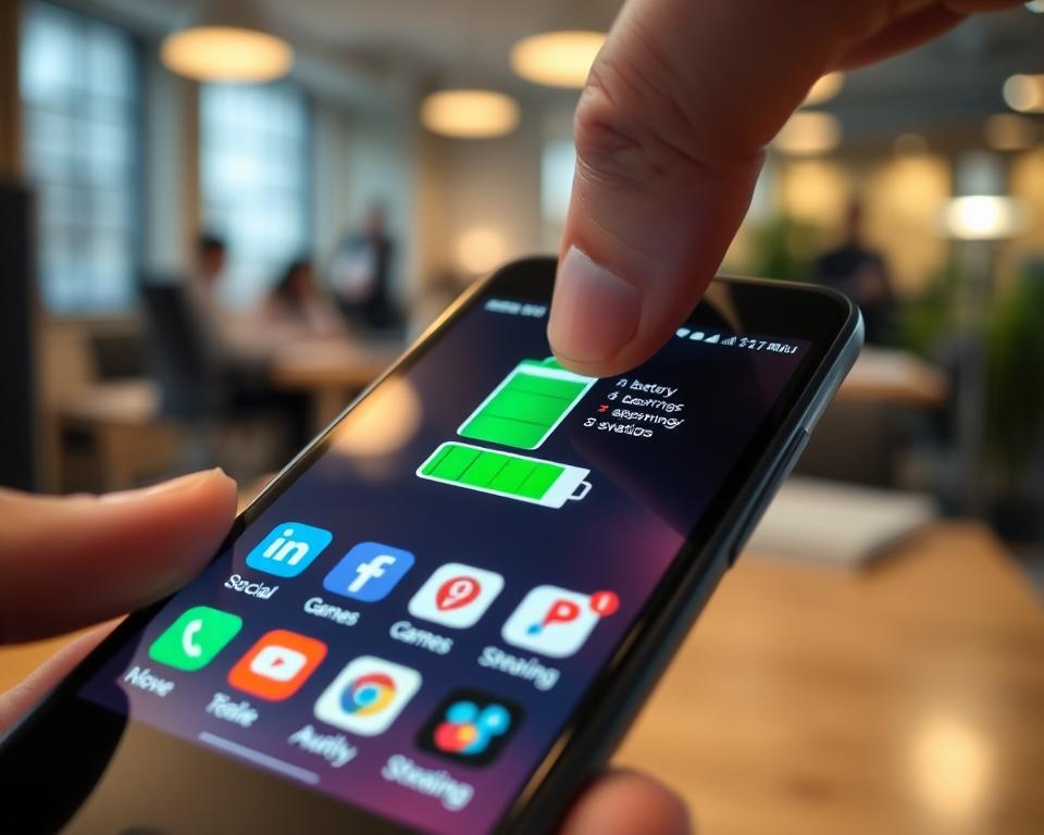 consumo de energia e aplicativos que drenam bateria no smartphone
