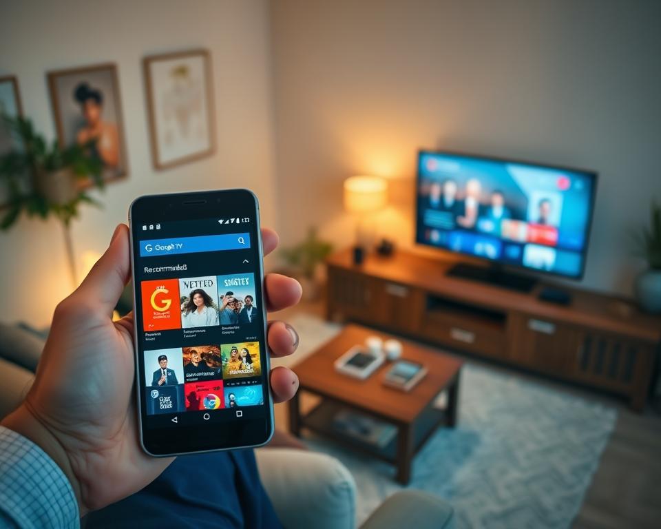plataforma de entretenimento Google TV no celular