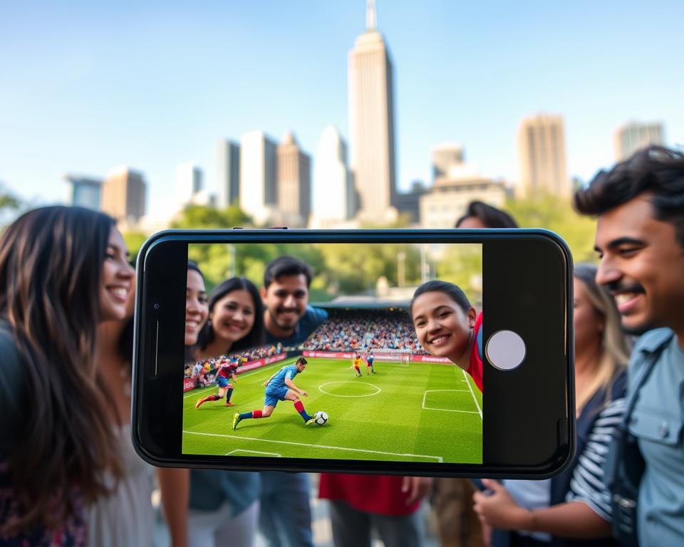 A emoção do futebol em tempo real