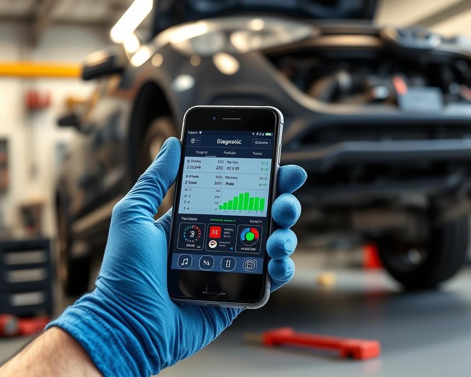 smartphone diagnóstico para identificar problemas no carro