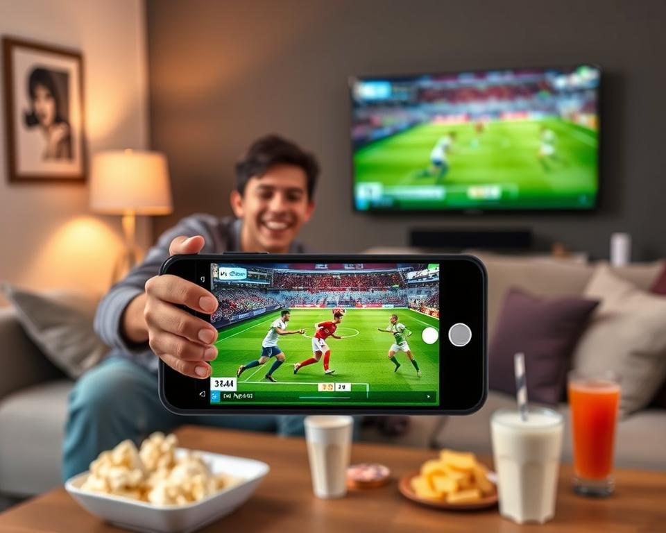 transmissão gratuita de futebol no smartphone