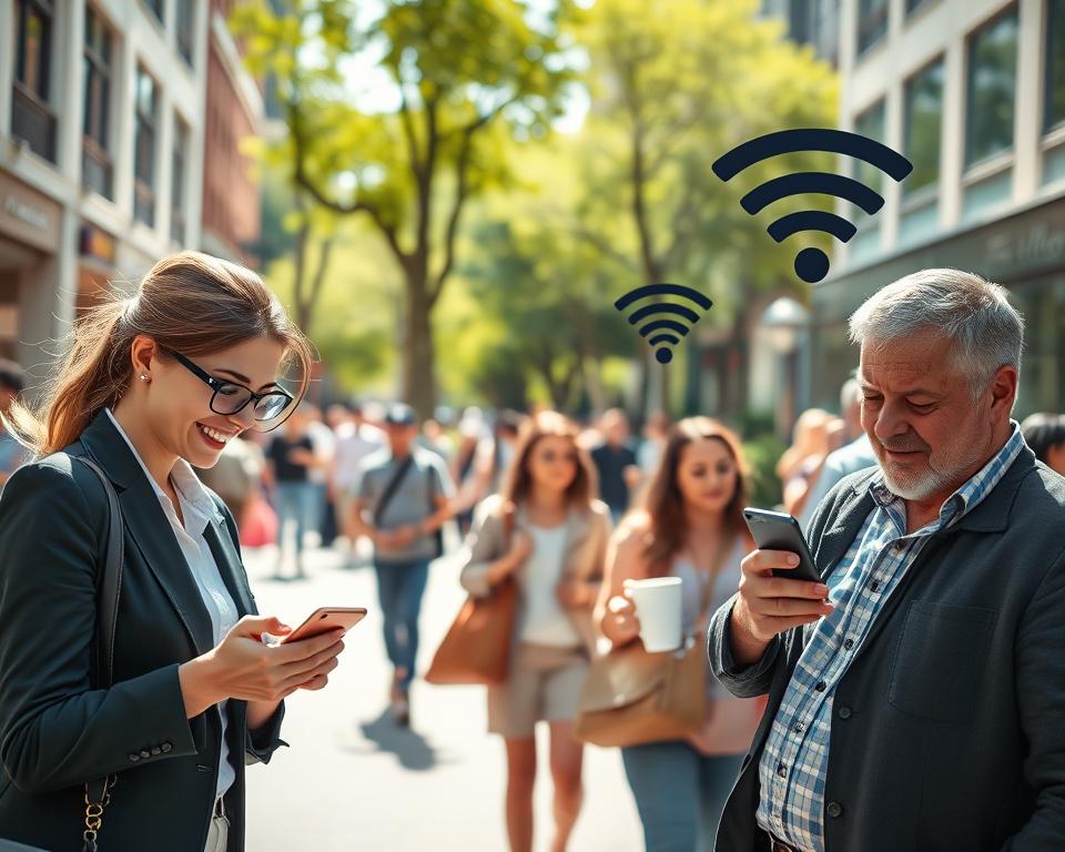 encontre rede wifi aberta próxima de você
