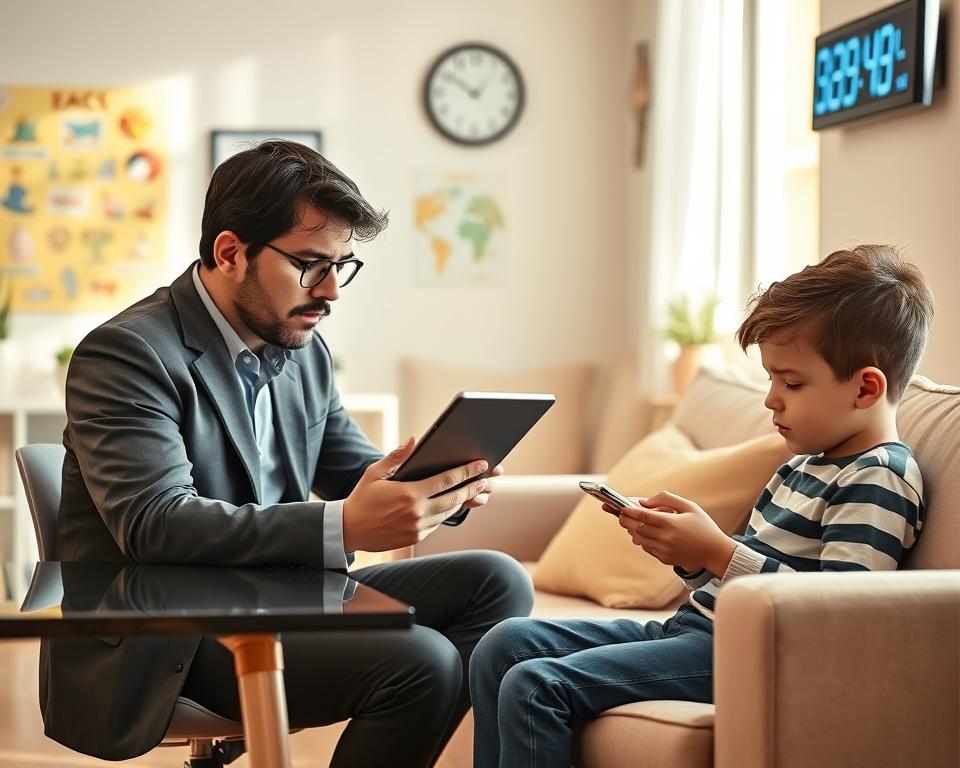segurança digital infantil e gerenciar dispositivo do filho