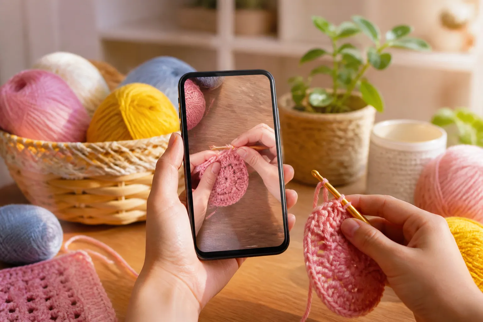 Guia completo para iniciantes em crochê pelo celular